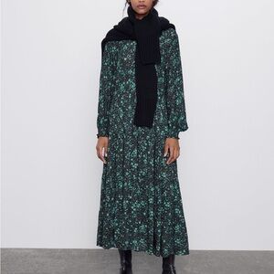 Zara Gray Floral Dress